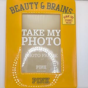 RARE Victoria's Secret Pink Yellow Photo Frame - Read Description